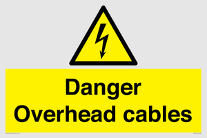 danger overhead cables